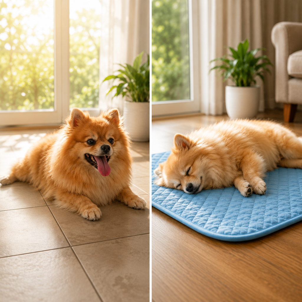 Tapis rafraîchissant en soie glacée