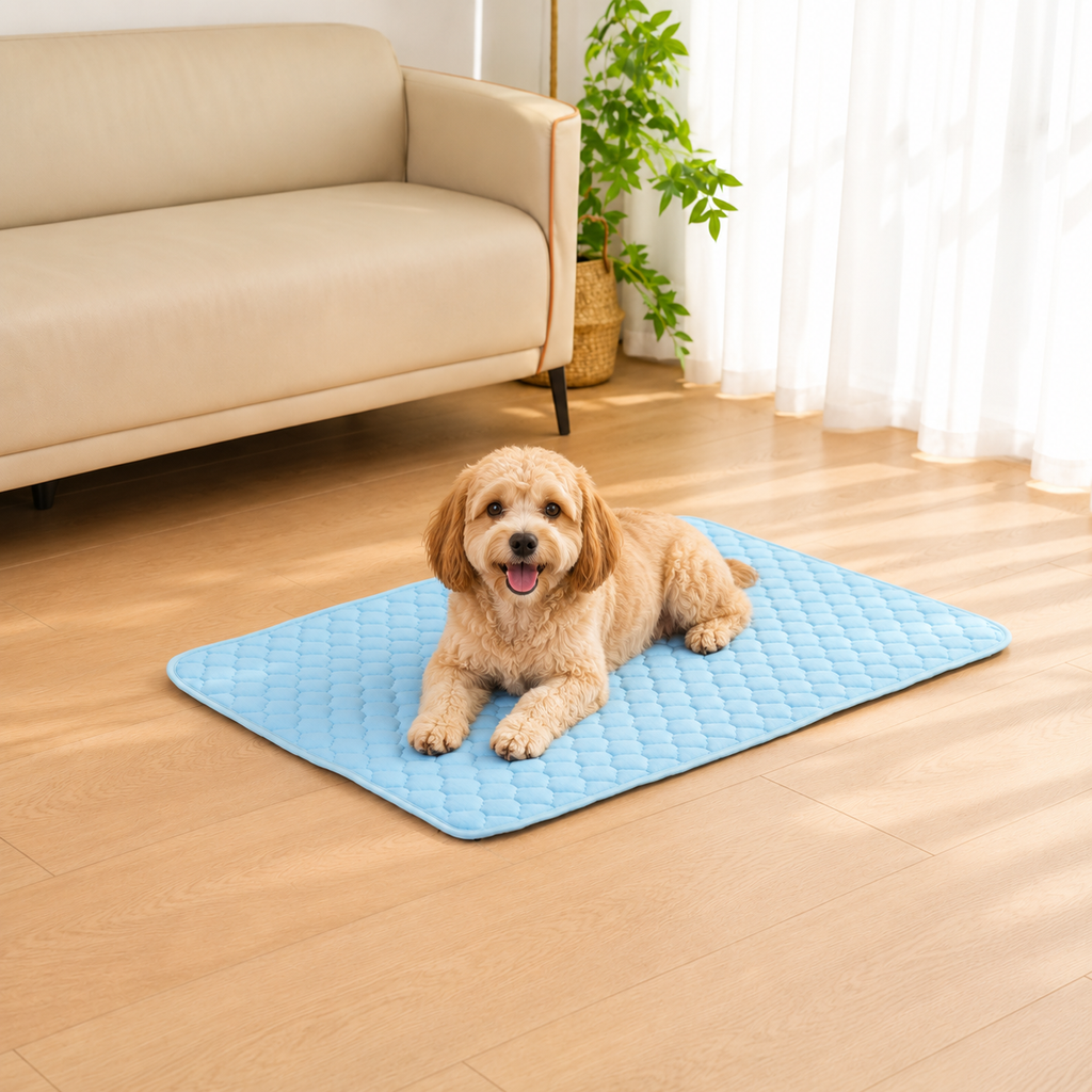 Tapis rafraichissant en soie glacée