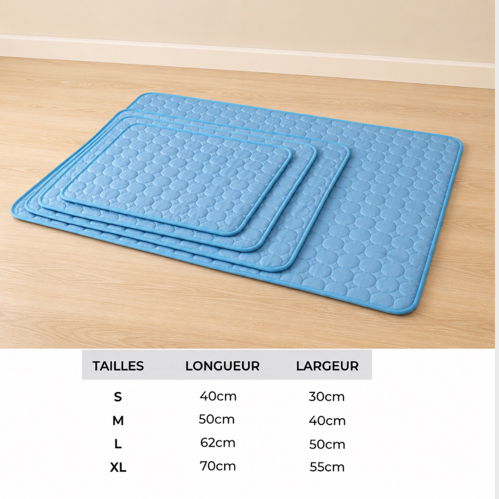 Tapis rafraîchissant en soie glacée