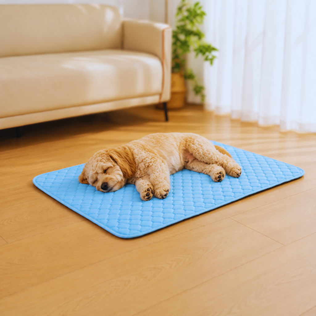 Tapis rafraîchissant en soie glacée