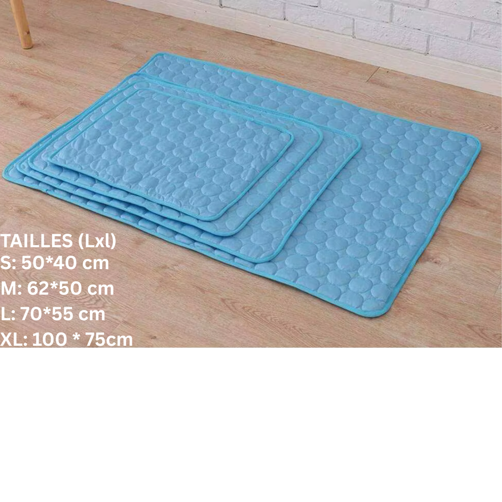 Tapis rafraichissant en soie glacée